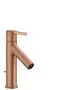 AXOR-HG-AXOR-Starck-Einhebel-Waschtischmischer-100-mit-Hebelgriff-und-Zugstangen-Ablaufgarnitur-Brushed-Red-Gold-10001310 gallery number 1
